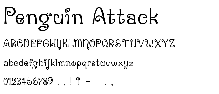 Penguin Attack font